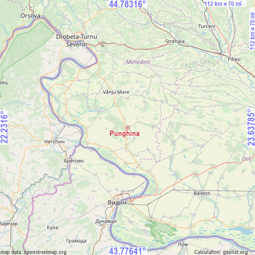 Punghina on map
