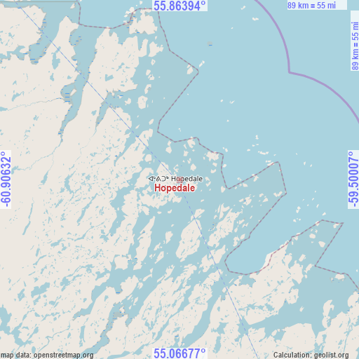 Hopedale on map