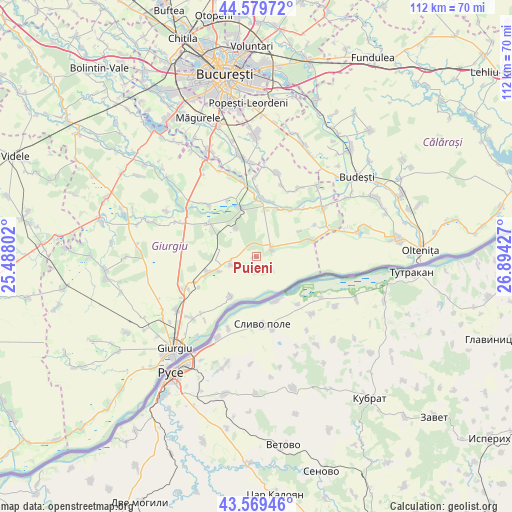 Puieni on map