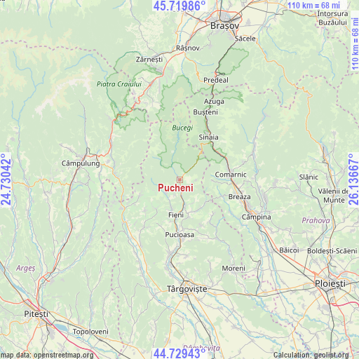 Pucheni on map