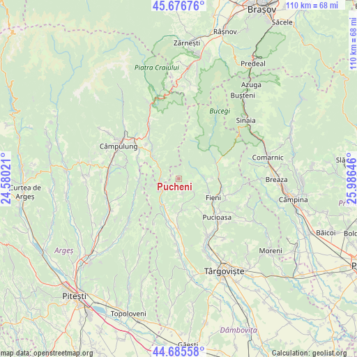 Pucheni on map