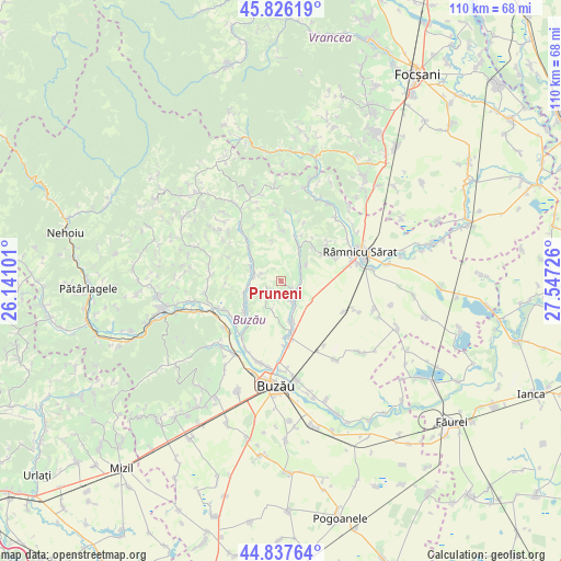 Pruneni on map