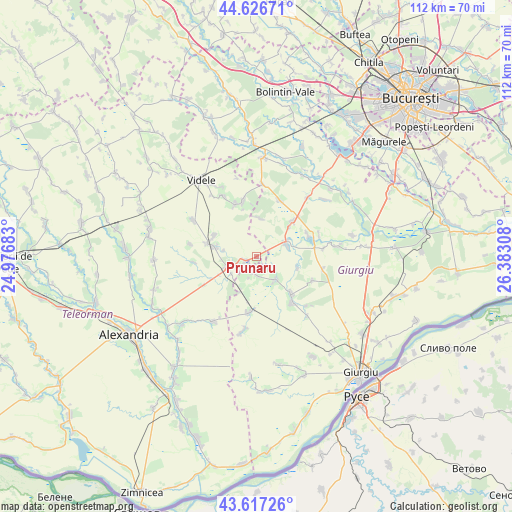 Prunaru on map