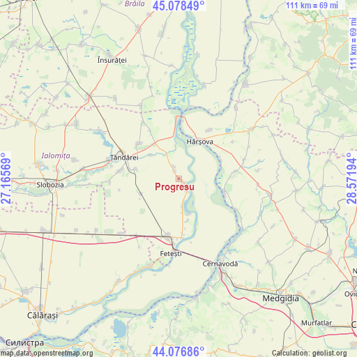 Progresu on map