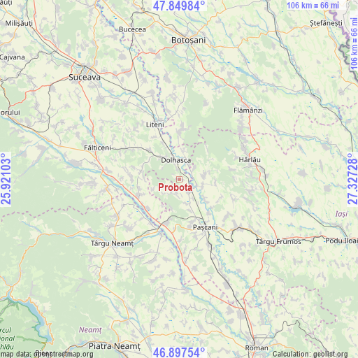 Probota on map