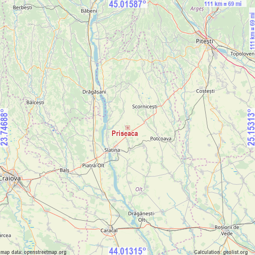 Priseaca on map