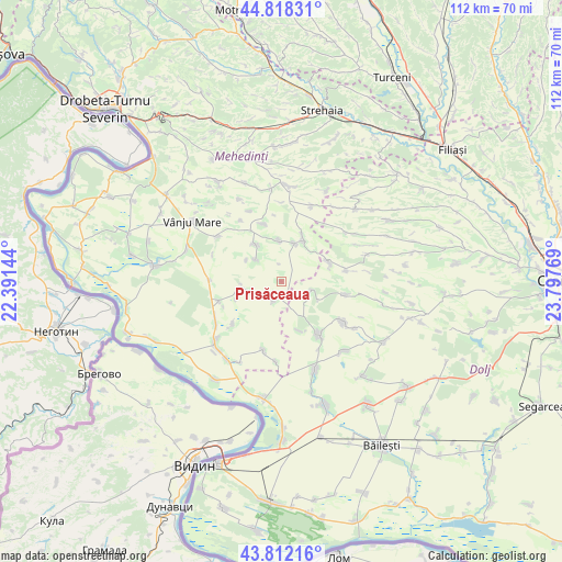 Prisăceaua on map