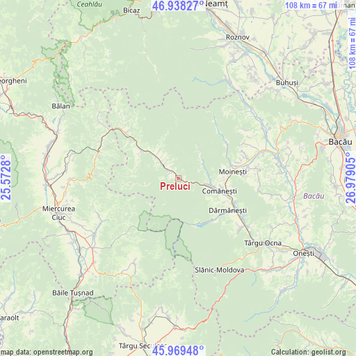 Preluci on map