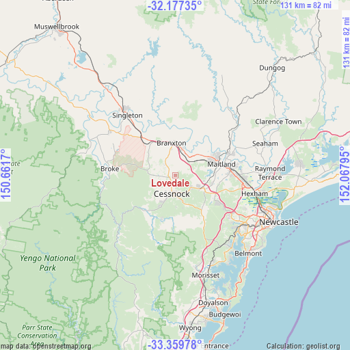 Lovedale on map