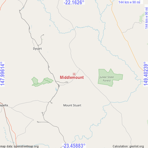 Middlemount on map