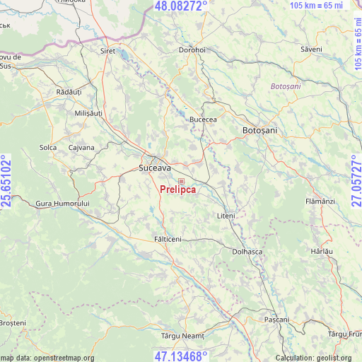 Prelipca on map