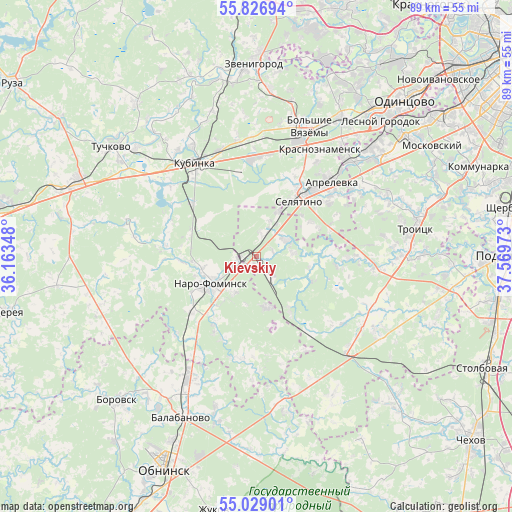 Kievskiy on map