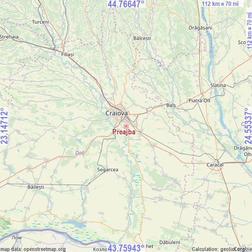 Preajba on map