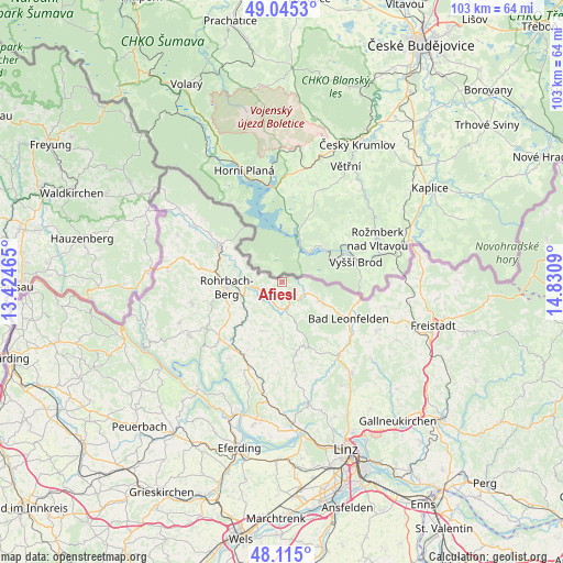 Afiesl on map