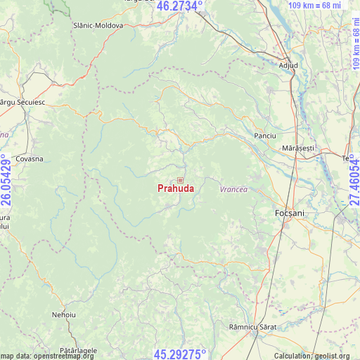 Prahuda on map