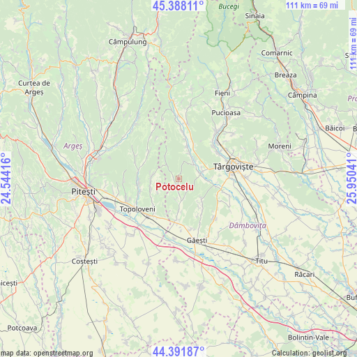 Potocelu on map