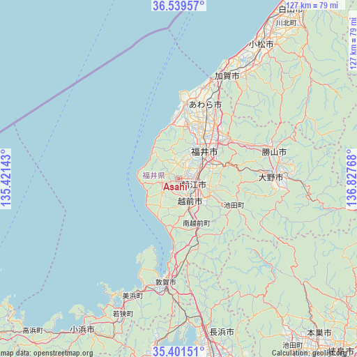 Asahi on map