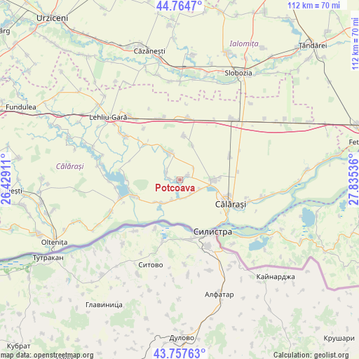 Potcoava on map