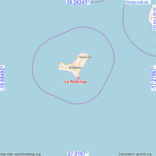 La Restinga on map