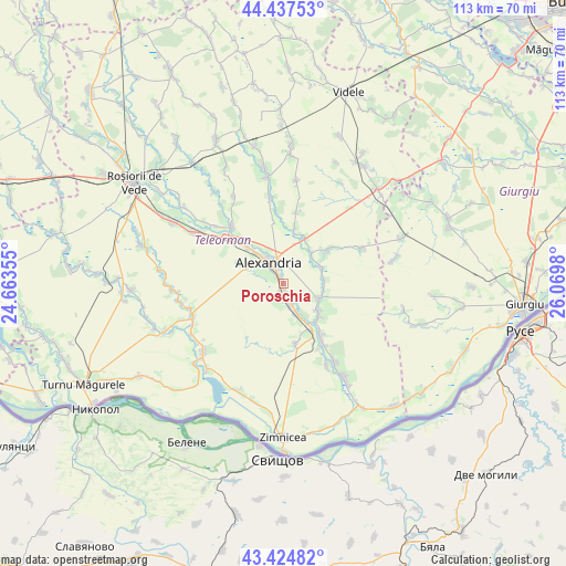 Poroschia on map