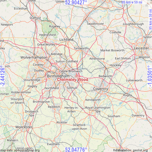 Chelmsley Wood on map