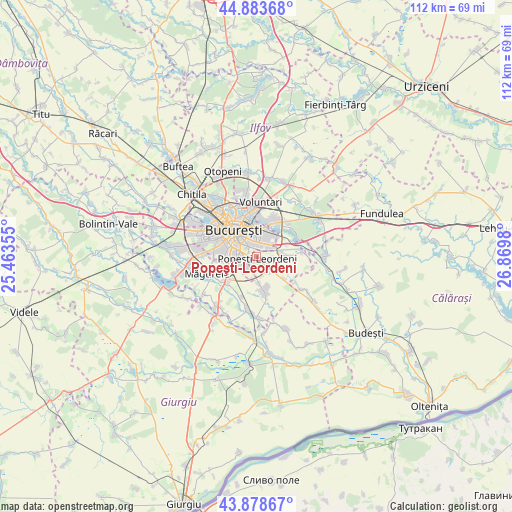 Popeşti-Leordeni on map