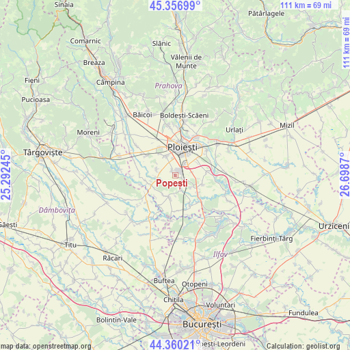 Popești on map