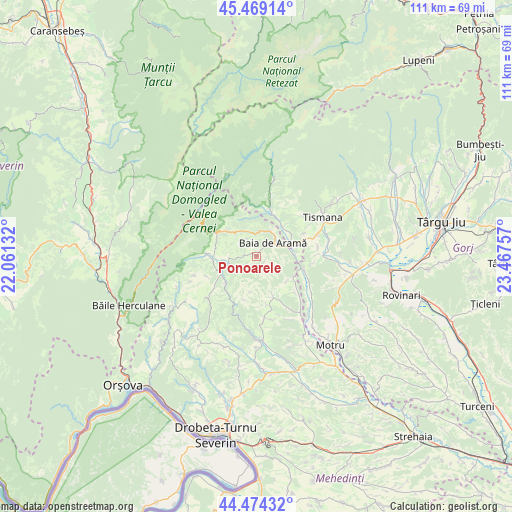 Ponoarele on map