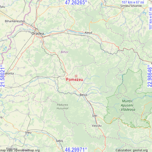 Pomezeu on map
