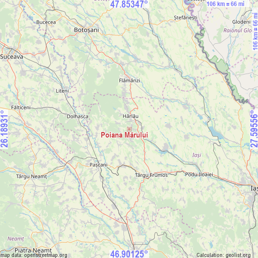 Poiana Mărului on map