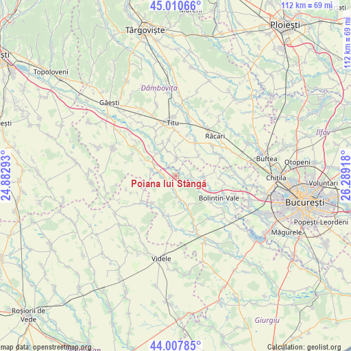 Poiana lui Stângă on map