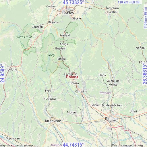 Poiana on map