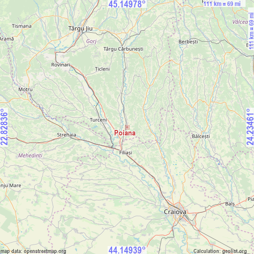 Poiana on map