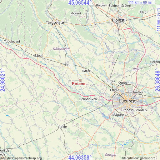 Poiana on map