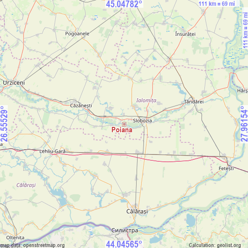 Poiana on map