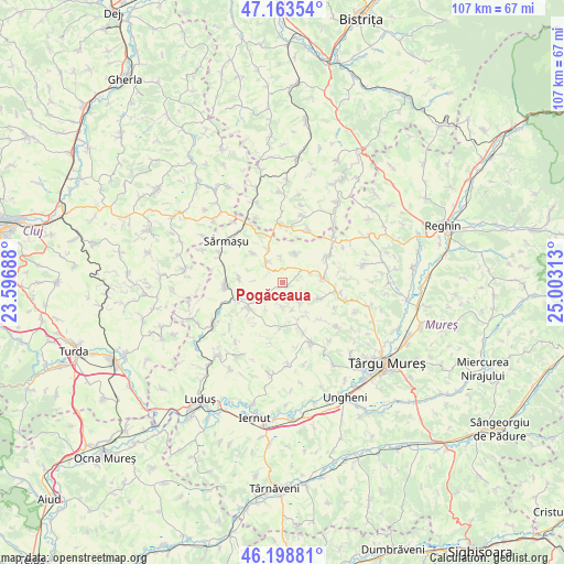 Pogăceaua on map