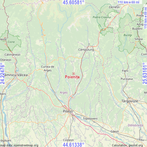 Poienița on map