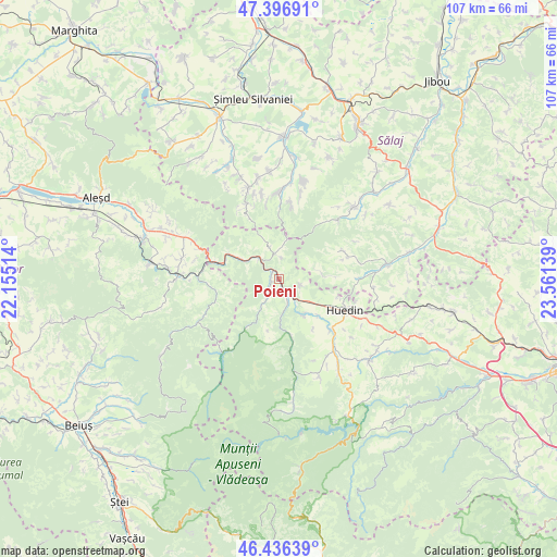 Poieni on map