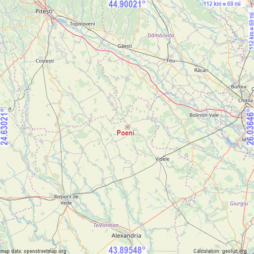 Poeni on map