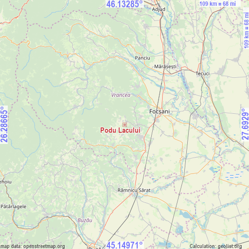 Podu Lacului on map