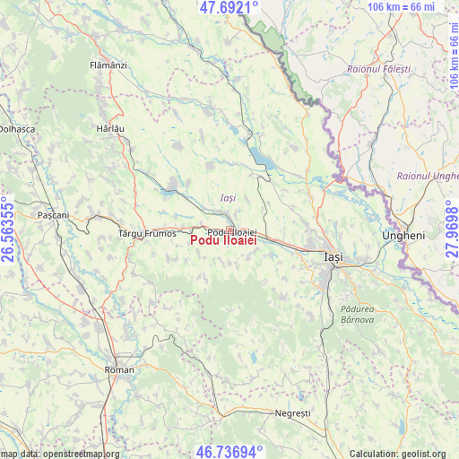 Podu Iloaiei on map