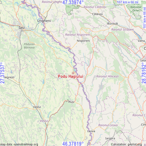 Podu Hagiului on map