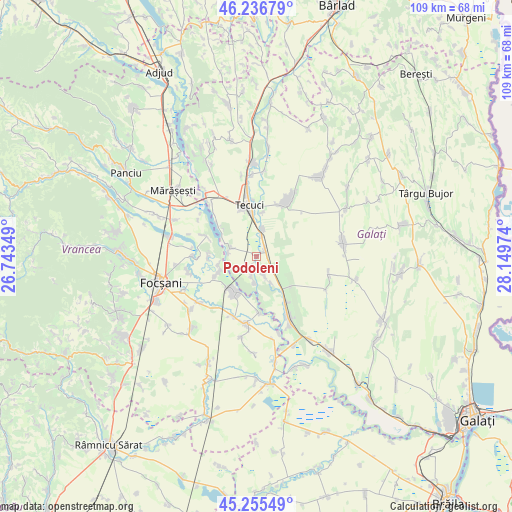 Podoleni on map