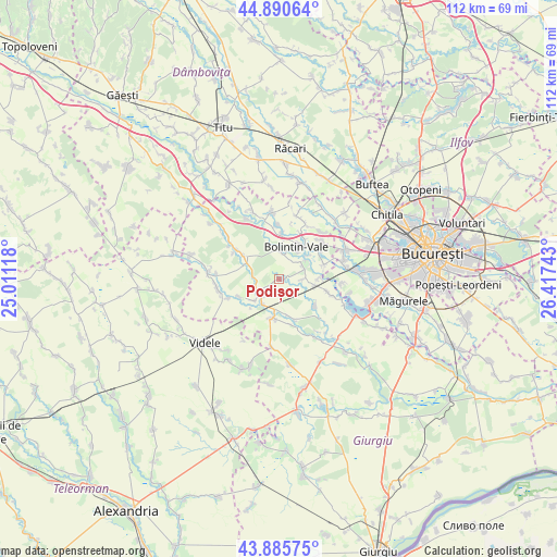 Podișor on map