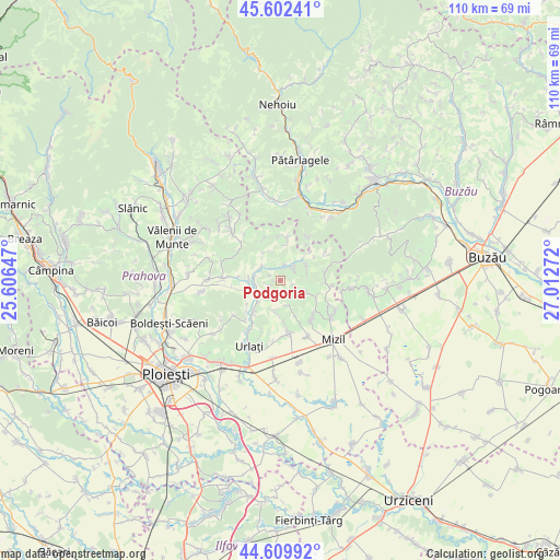 Podgoria on map