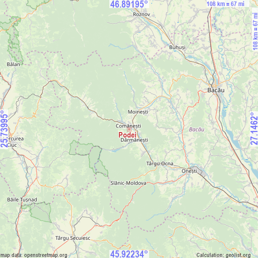 Podei on map