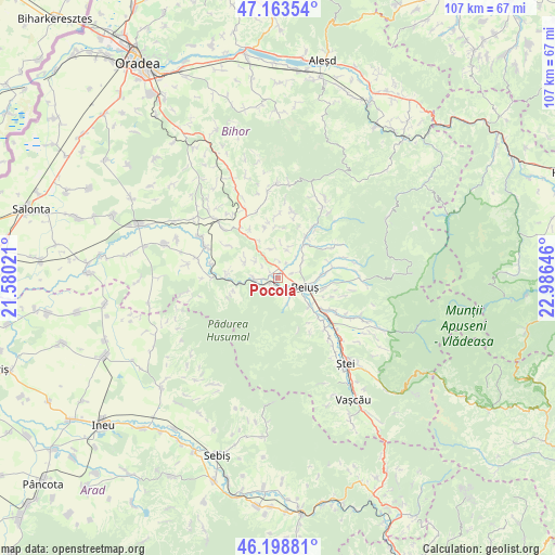 Pocola on map