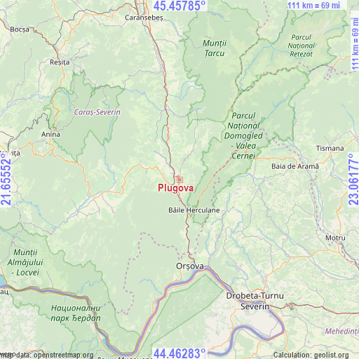 Plugova on map