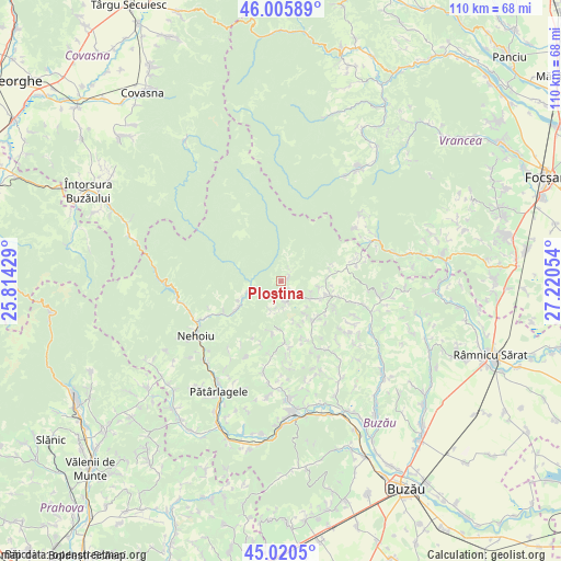 Ploștina on map