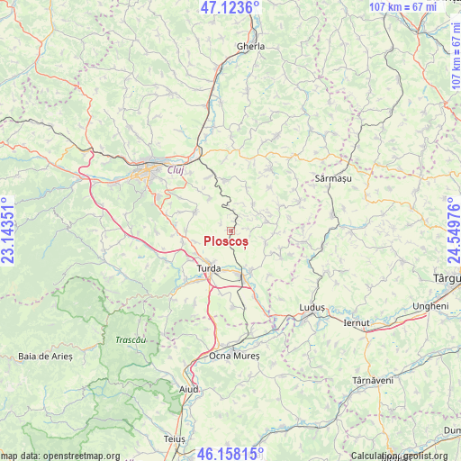 Ploscoș on map